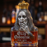 Ozzy We See You at the Crazy Train Whiskey Bottle