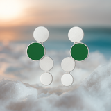 Oceane | Gold Earrings with Turquoise Accent