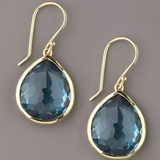 Retro drops with blue crystals
