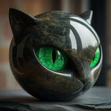 NyxCharm | Mystical Black Cat Head Statue