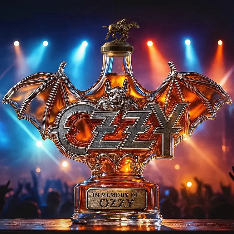 Ozzy Osbourne Memorial Whiskey Bottle