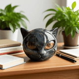 NyxCharm | Mystical Black Cat Head Statue