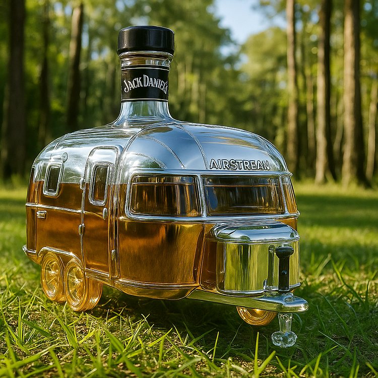 Classic Airstream Whisky Bottle for Travels