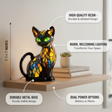 Siamese Cat - Iridescent Elegance Lamp