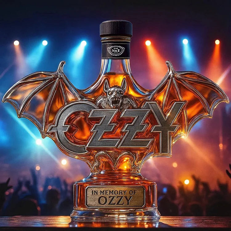 Ozzy Osbourne Memorial Whiskey Bottle