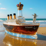 Romantic ship-shaped whisky bottle