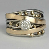 Royal vintage ring with zirconia stones