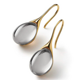 Gold and silver crystal earrings