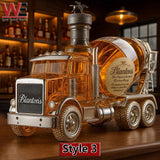 Cement mixer-shaped whisky bottle