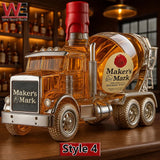 Cement mixer-shaped whisky bottle