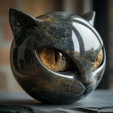 NyxCharm | Mystical Black Cat Head Statue