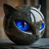 NyxCharm | Mystical Black Cat Head Statue