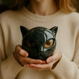 NyxCharm | Mystical Black Cat Head Statue