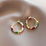 Elegant earrings with gold plating