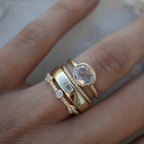 Lili – Gold and Zirconia Ring Set