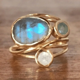 Hanna - Blue Moonstone Ring