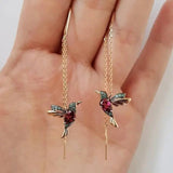 Hibiscus Earrings with Email and Zirconia
